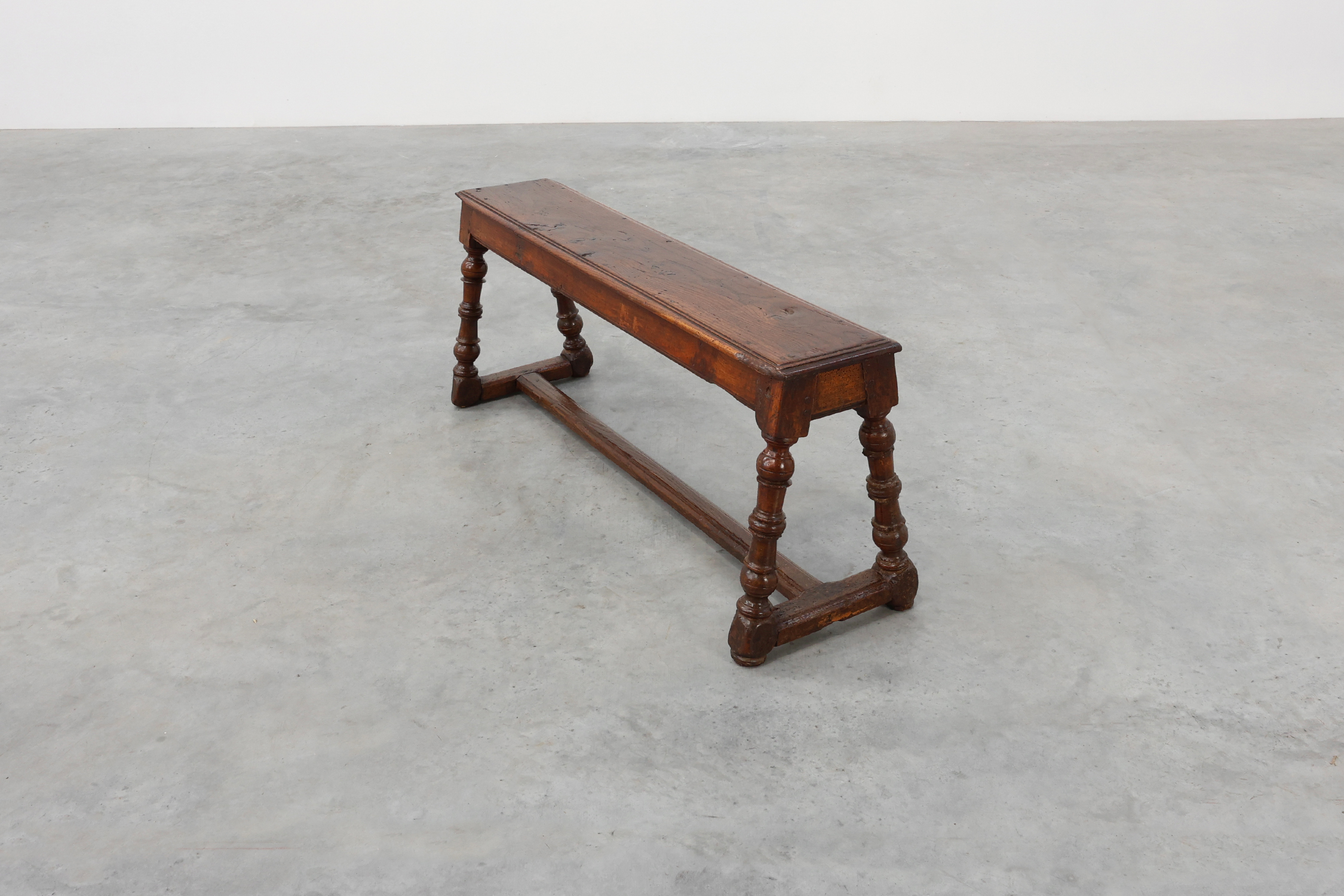 Antique English oak farmhouse bench, UK ca. 1850thumbnail